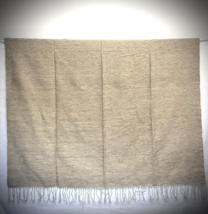 All Natural “Lana Delgada” Beige Wool Blanket - HomageMade 