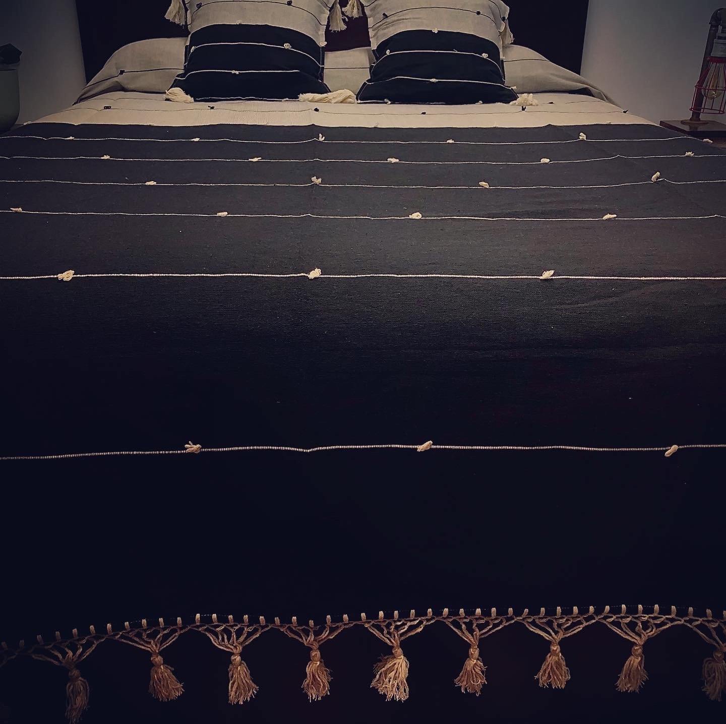 Handmade, Pedal Loomed Bedspread (Full Size) with Matching Decorative Pillow Cases - HomageMade 