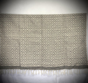 Gray/Natural Wool “Lana” Blanket - HomageMade 